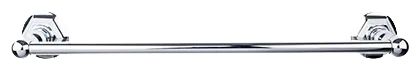 Edwardian Bath 30'' Single Towel Bar - Hex Backplate ED10PCB Polished Chrome