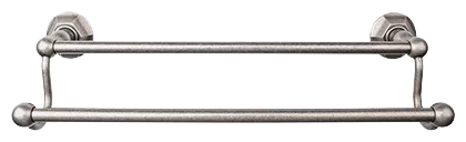 Edwardian Bath 30'' Double Towel Bar - Hex Backplate ED11APB Antique Pewter