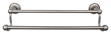 Edwardian Bath 30'' Double Towel Bar - Plain Backplate ED11APD Antique Pewter