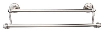 Edwardian Bath 30'' Double Towel Bar - Beaded Backplate ED11BSNA Brushed Satin Nickel