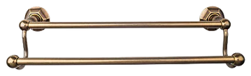 Edwardian Bath 30'' Double Towel Bar - Hex Backplate ED11GBZB German Bronze