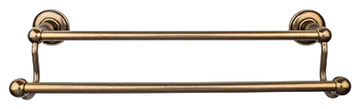 Edwardian Bath 30'' Double Towel Bar - Plain Backplate ED11GBZD German Bronze