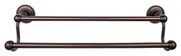 Edwardian Bath 30'' Double Towel Bar - Beaded Backplate ED11ORBA Oil Rubbed Bronze