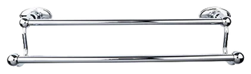 Edwardian Bath 30'' Double Towel Bar - Oval Backplate ED11PCC Polished Chrome