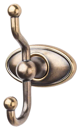 Edwardian Bath Double Hook - Oval Backplate ED2GBZC German Bronze