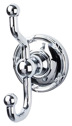 Edwardian Bath Double Hook - Ribbon Backplate ED2PCE Polished Chrome