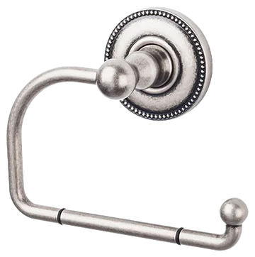 Edwardian Bath Tissue Hook - Beaded Backplate ED4APA Antique Pewter