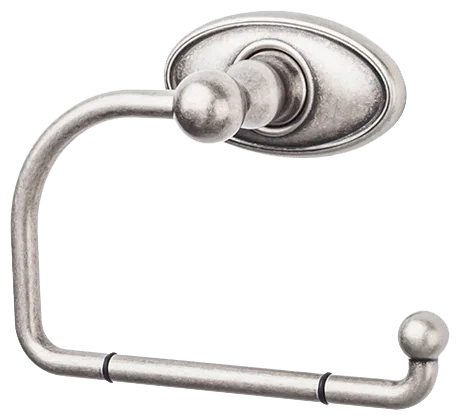 Edwardian Bath Tissue Hook - Oval Backplate ED4APC Antique Pewter