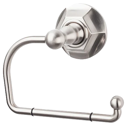 Edwardian Bath Tissue Hook - Hex Backplate ED4BSNB Brushed Satin Nickel