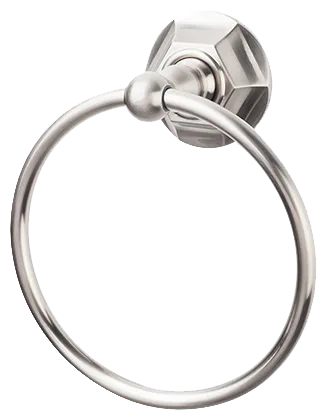 Edwardian Bath Ring - Hex Backplate ED5BSNB Brushed Satin Nickel