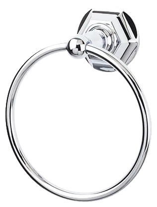 Edwardian Bath Ring - Hex Backplate ED5PCB Polished Chrome