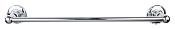 Edwardian Bath 18'' Single Towel Bar - Plain Backplate ED6PCD Polished Chrome