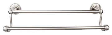 Edwardian Bath 18'' Double Towel Bar - Beaded Backplate ED7BSNA Brushed Satin Nickel