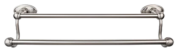 Edwardian Bath 18'' Double Towel Bar - Oval Backplate ED7BSNC Brushed Satin Nickel