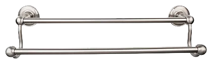 Edwardian Bath 18'' Double Towel Bar - Plain Backplate ED7BSND Brushed Satin Nickel