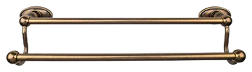 Edwardian Bath 18'' Double Towel Bar - Oval Backplate ED7GBZC German Bronze