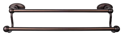 Edwardian Bath 18'' Double Towel Bar - Oval Backplate ED7ORBC Oil Rubbed Bronze