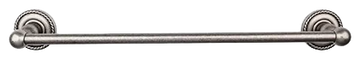 Edwardian Bath 24'' Single Towel Bar - Rope Backplate ED8APF Antique Pewter