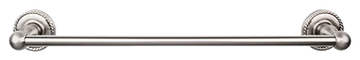 Edwardian Bath 24'' Single Towel Bar - Rope Backplate ED8BSNF Brushed Satin Nickel