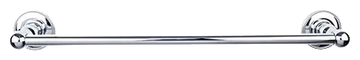 Edwardian Bath 24'' Single Towel Bar - Beaded Backplate ED8PCA Polished Chrome