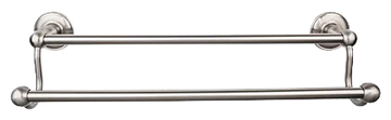 Edwardian Bath 24'' Double Towel Bar - Plain Backplate ED9BSND Brushed Satin Nickel