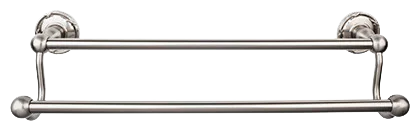 Edwardian Bath 24'' Double Towel Bar - Ribbon Backplate ED9BSNE Brushed Satin Nickel
