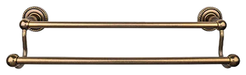 Edwardian Bath 24'' Double Towel Bar - Rope Backplate ED9GBZF German Bronze