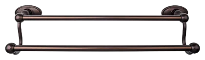 Edwardian Bath 24'' Double Towel Bar - Oval Backplate ED9ORBC Oil Rubbed Bronze