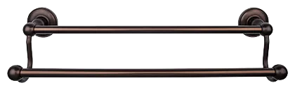 Edwardian Bath 24'' Double Towel Bar - Plain Backplate ED9ORBD Oil Rubbed Bronze