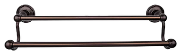 Edwardian Bath 24'' Double Towel Bar - Ribbon Backplate ED9ORBE Oil Rubbed Bronze