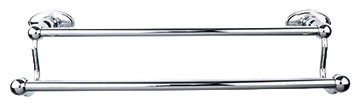 Edwardian Bath 24'' Double Towel Bar - Oval Backplate ED9PCC Polished Chrome