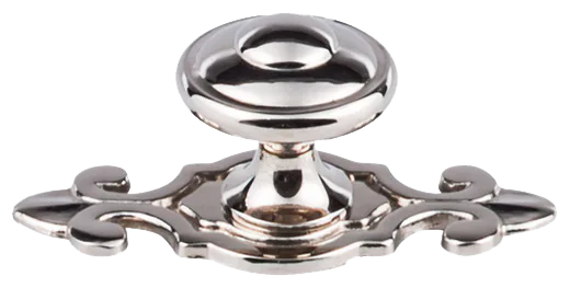 Britannia Canterbury Knob 1 1/4'' backplate M2136 Polished Nickel
