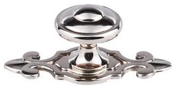 Britannia Canterbury Knob 1 1/4'' backplate M2136 Polished Nickel