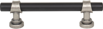 Dakota Bit Pull 3 3/4 Inch Flat Black and Pewter Antique M2706