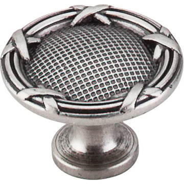 Edwardian Ribbon & Reed Knob 1 1/4'' M941 Antique Pewter