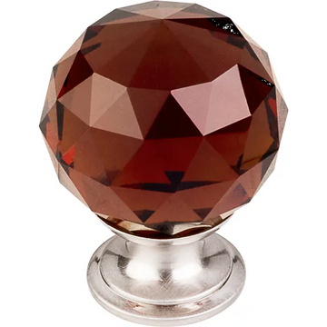Wine Crystal Knob 1 3/8'' Base