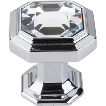 Chareau Crystal Emerald Knob 1 1/8'' TK390PC Polished Chrome