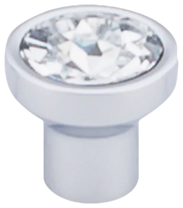 Barrington Wentworth Crystal Round Knob 13/16'' TK735PC Polished Chrome Base