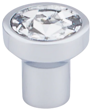 Barrington Wentworth Crystal Round Knob 1 1/8'' TK736PC Polished Chrome Base