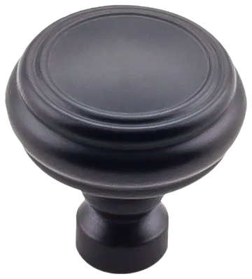 Brixton Rimmed Knob 1 1/4 Inch in Flat Black TK880BLK