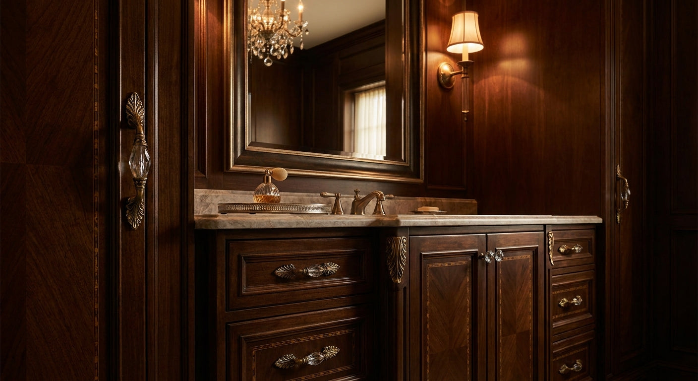 Hollywood Regency Cabinet Hardware for Glam Baths 2026