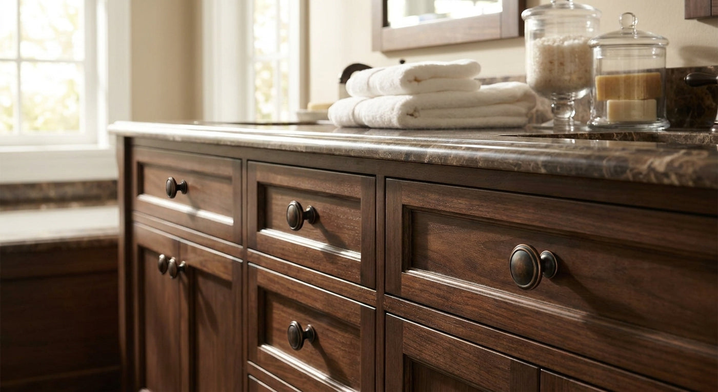 Oil rubbed bronze cabinet knobs for bathroom vanities