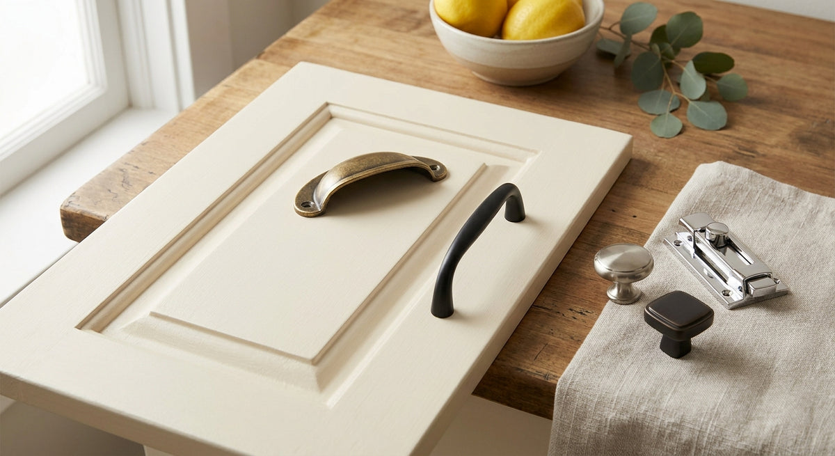 Cabinet hardware for off-white cabinets