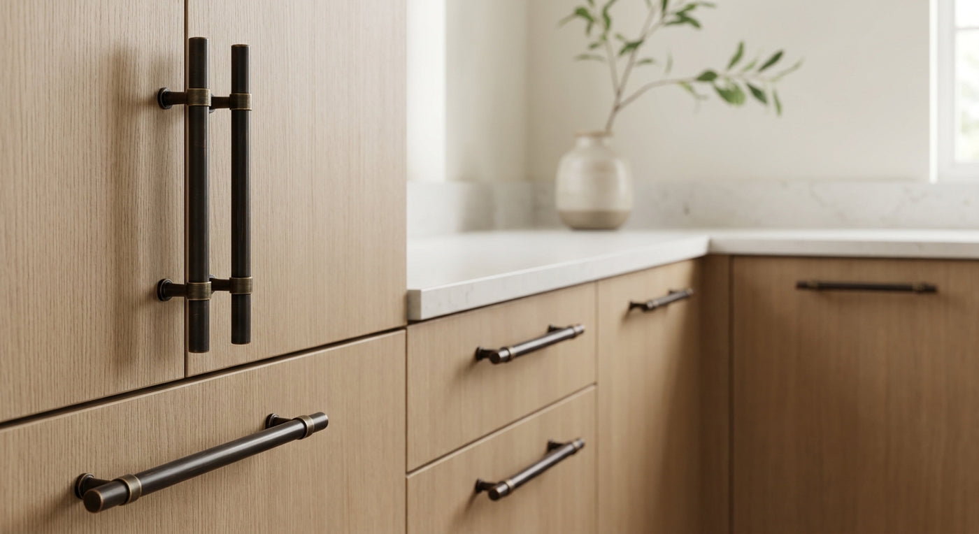 Asian cabinet hardware for minimalist kitchens