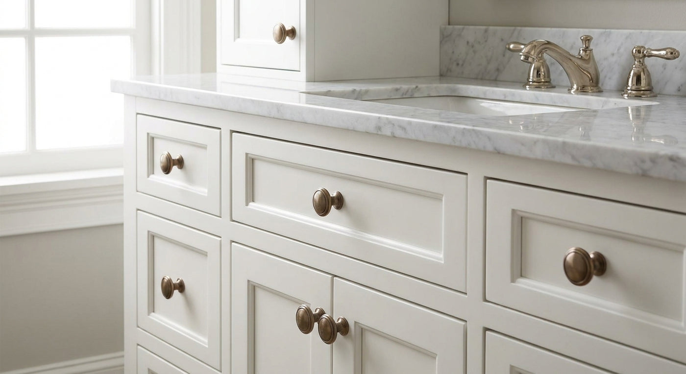 Jeffrey Alexander cabinet knobs for bathroom vanities