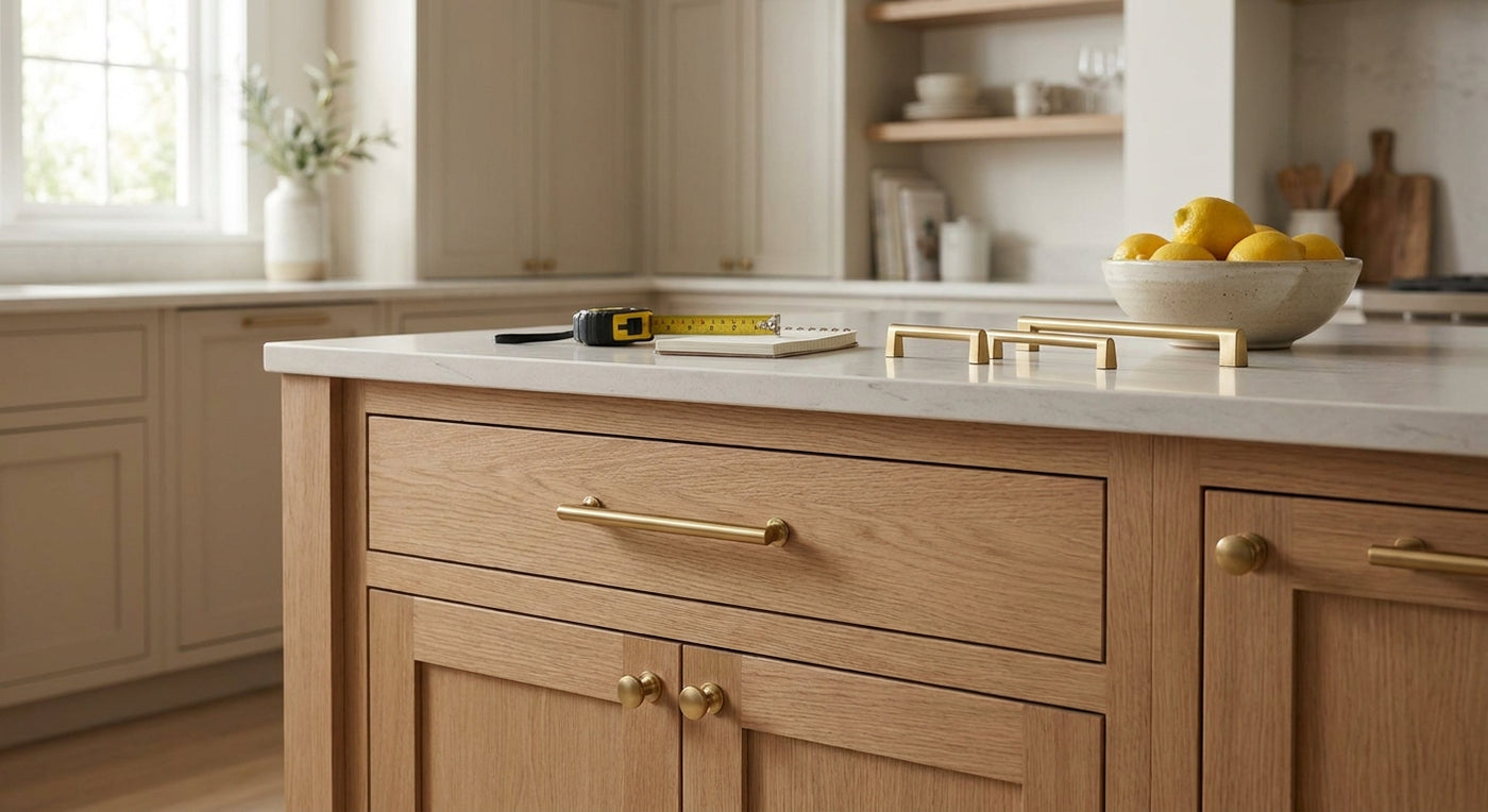 How to pick pull size for a kitchen island