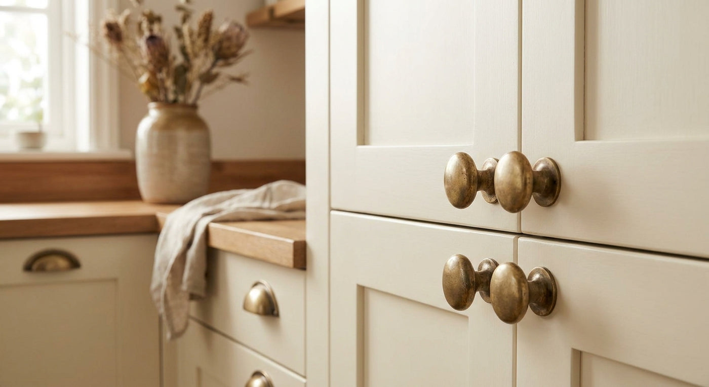 Unlacquered brass cabinet knobs for kitchen cabinets
