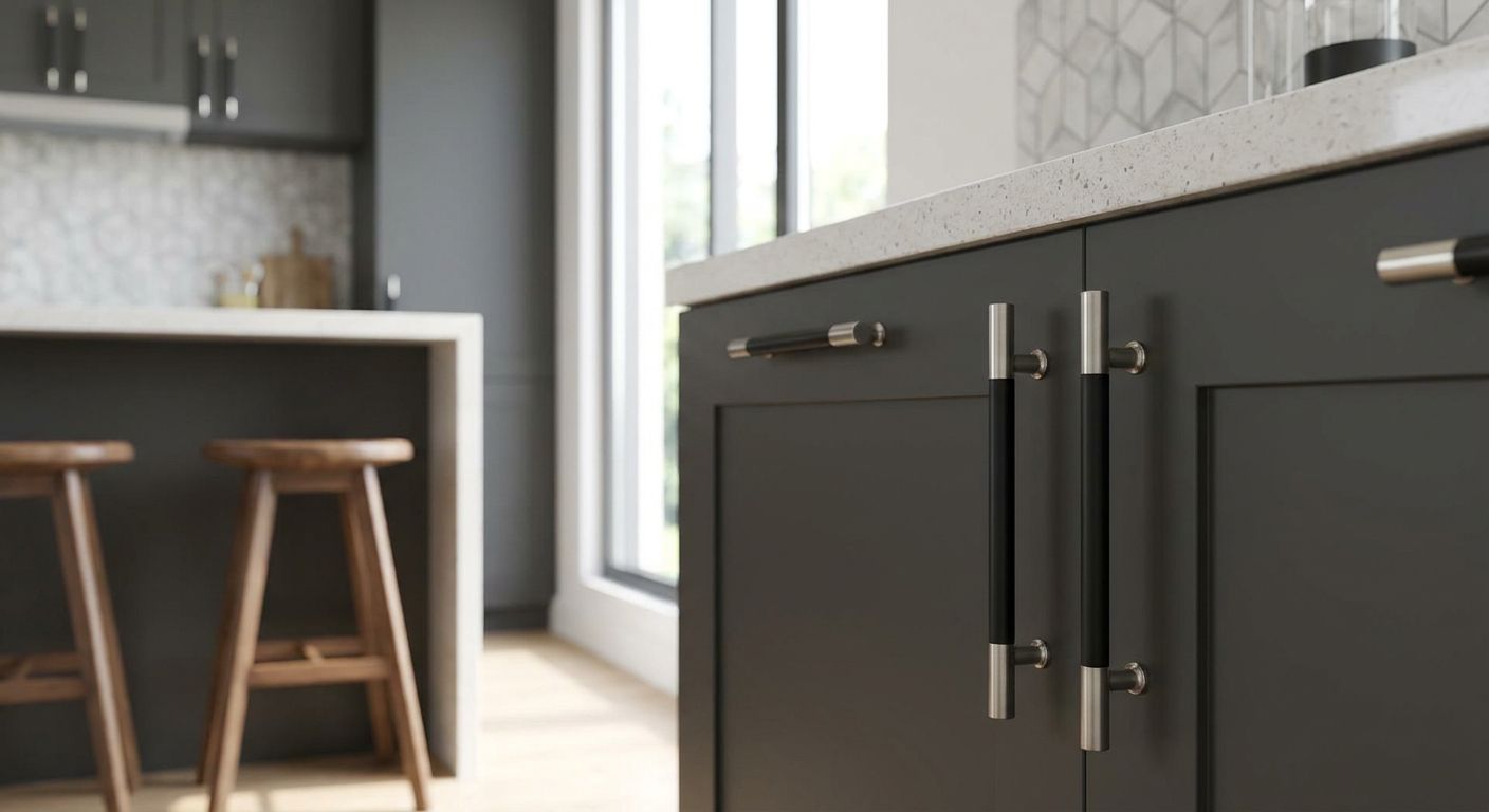 Two-Tone Nickel and Black Pulls for Modern Kitchens (2026)