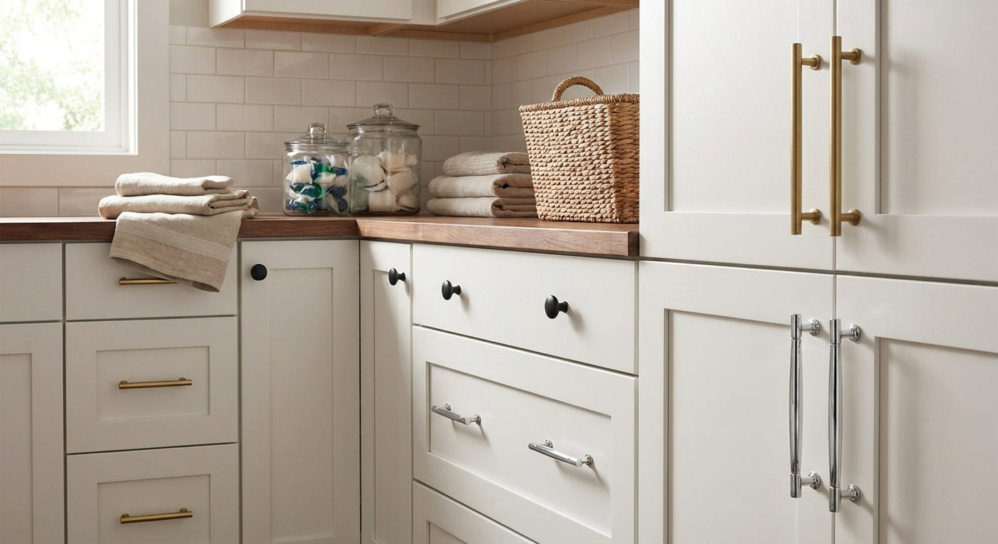 Best cabinet hardware for laundry room cabinets
