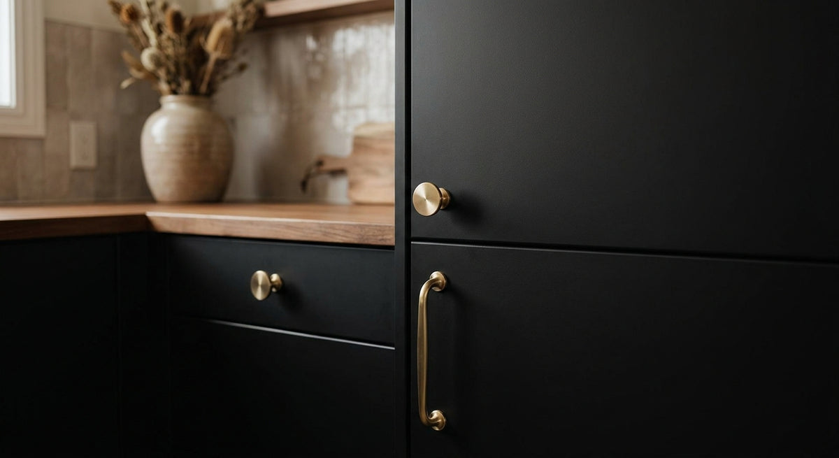 Cabinet hardware for black cabinets